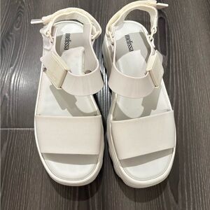 Melissa White Adjustable Sandals